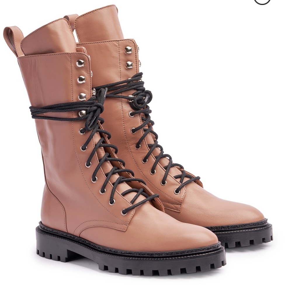 Pink Combat Boots